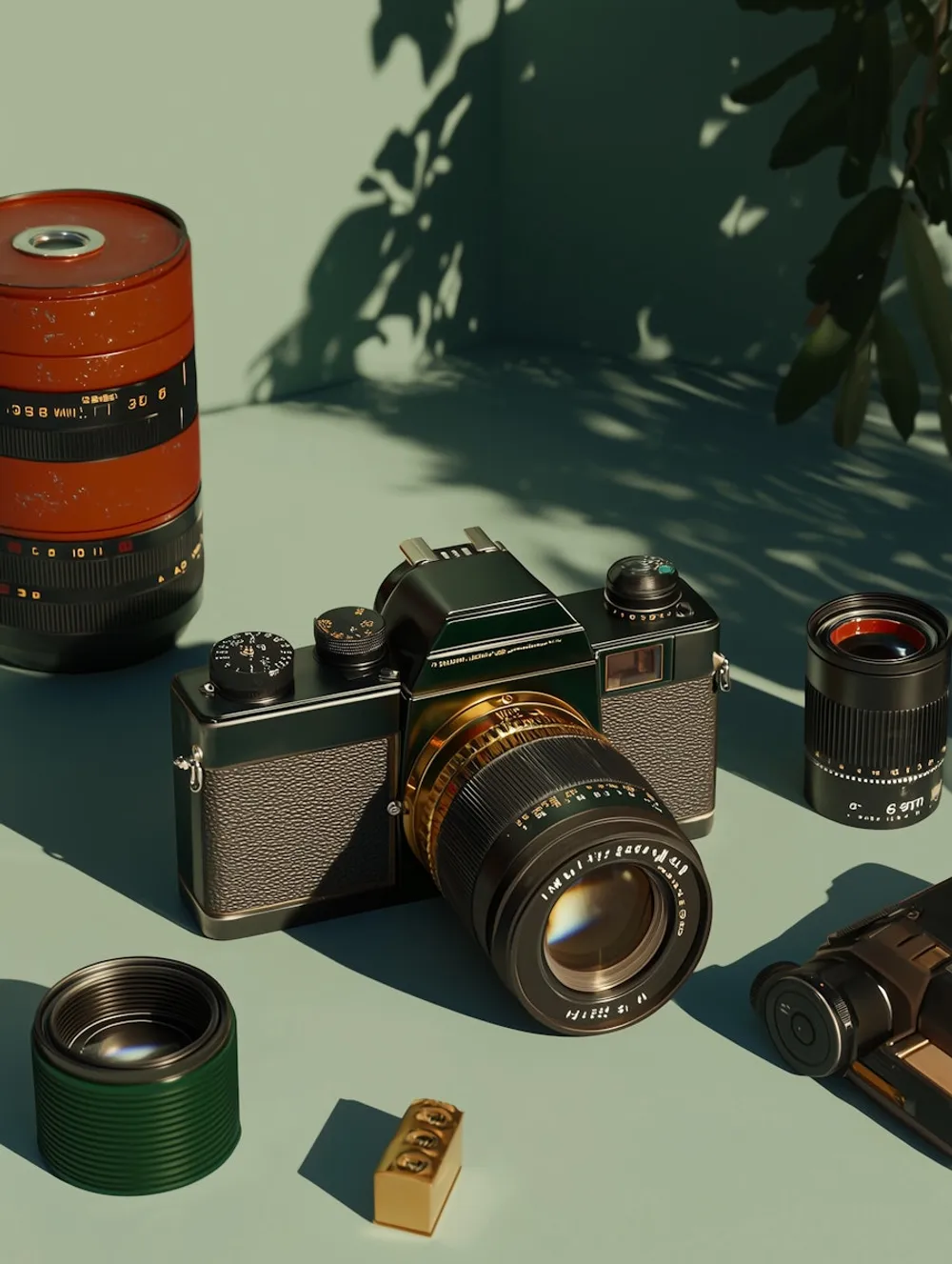 Nikon Z fc on workspace with accessories