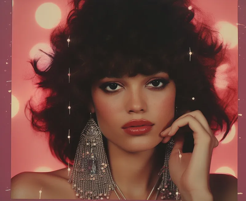 Editorial glam portrait with crystal details